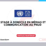 Stage à domicile en médias et communication au PNUD 2026