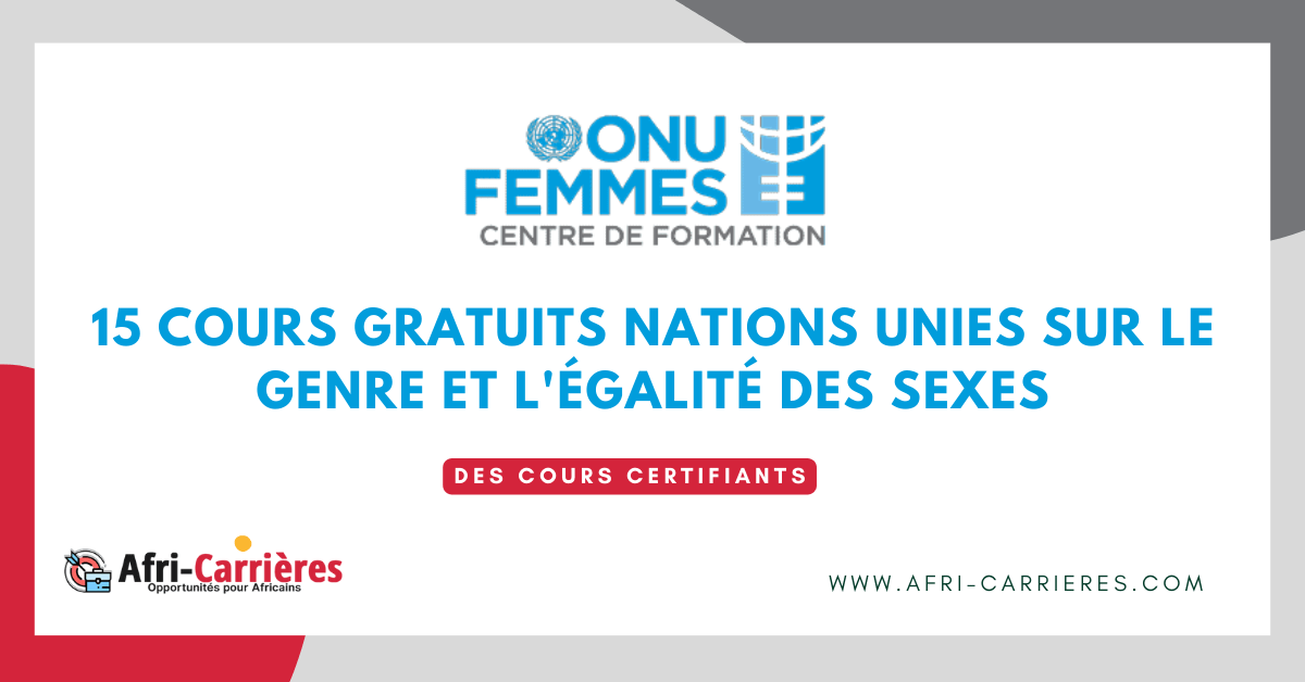 Cours gratuits Nations Unies sur le genre et l'égalité des sexes