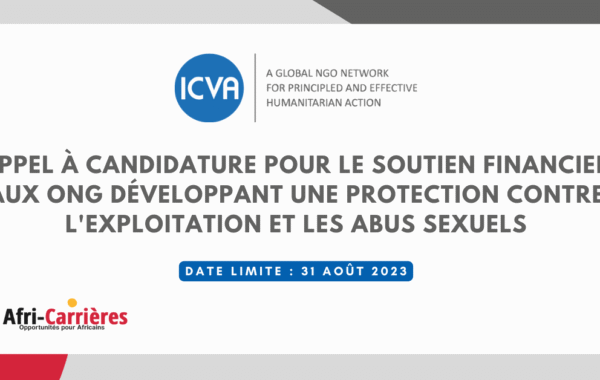 APPEL a candidature pour le soutien financier aux ONG developpant une protection contre lexploitation et les abus sexuels 1