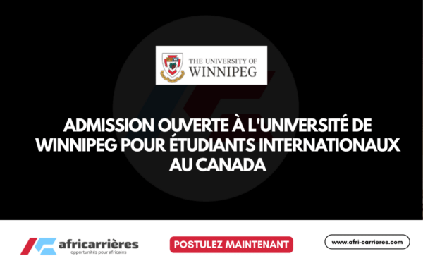 Admission ouverte à l'Université de Winnipeg pour étudiants internationaux au Canada