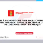 Appel à propositions AWIF 2026 pour soutenir les projets innovants dans le secteur de l’eau et de l’assainissement en Afrique