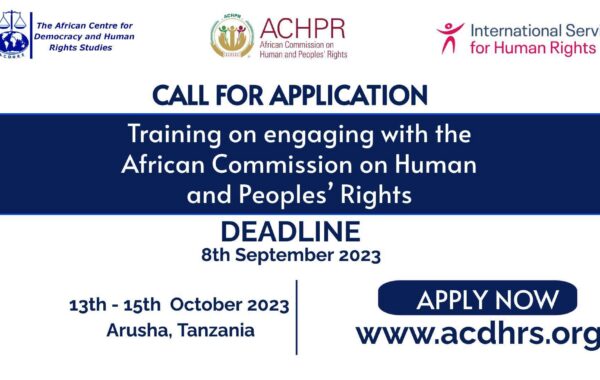 Appel a candidatures Formation sur la collaboration avec la Commission africaine des droits de lhomme et des peuples 1