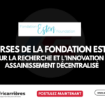 Bourses de la Fondation ESTEN 2027 pour la recherche et l’innovation en assainissement décentralisé