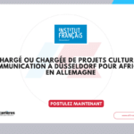 Chargé ou chargée de projets culture et communication 2026 à Düsseldorf pour africains en Allemagne 6 Chargé ou chargée de projets culture et communication 2026 à Düsseldorf pour africains en Allemagne