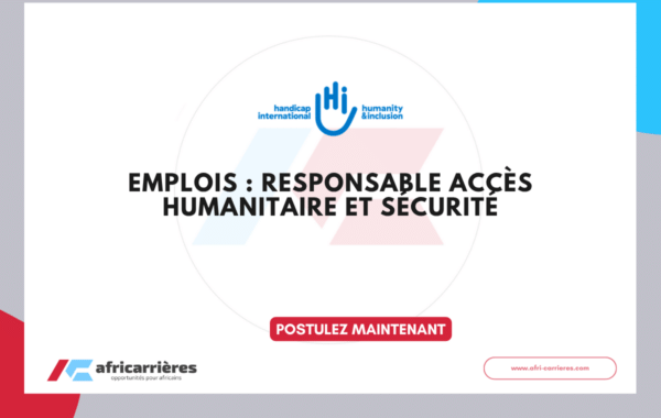HI recrute un.e responsable accès et sécurité à Bunia 2026