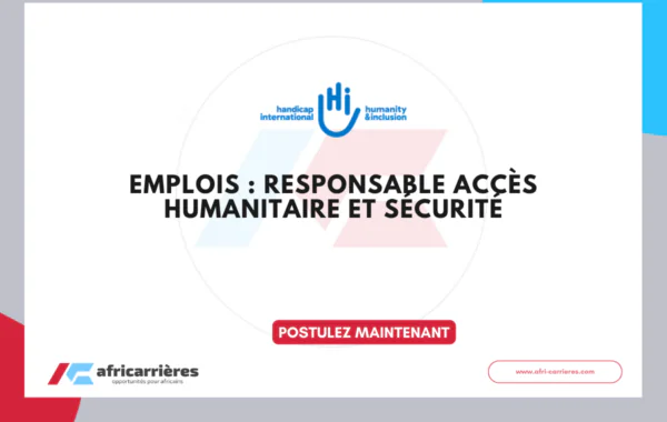 HI recrute un.e responsable accès et sécurité à Bunia 2026