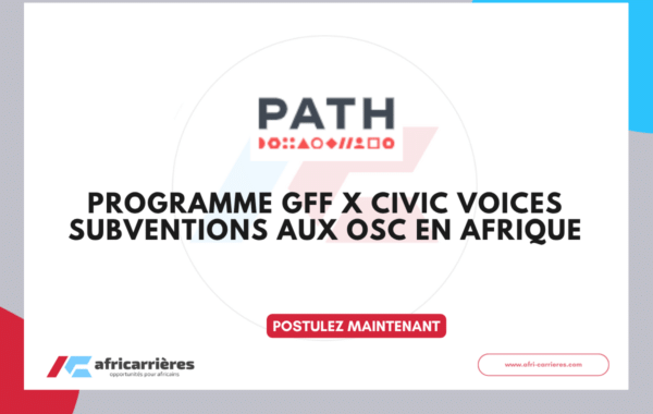 Programme GFF X CIVIC VOICES 2026 subventions aux OSC en Afrique