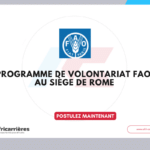 Appel à candidatures – Programme de volontariat régulier de la FAO (Rome, Italie)