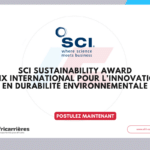 SCI Sustainability Award 2026 – Reconnaissance de l’innovation en durabilité environnementale