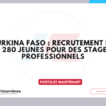 Burkina Faso : recrutement de 2 280 jeunes pour des stages professionnels