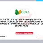 Bourse de certification SEAR-PPA en suivi-évaluation agricole en Afrique 2026
