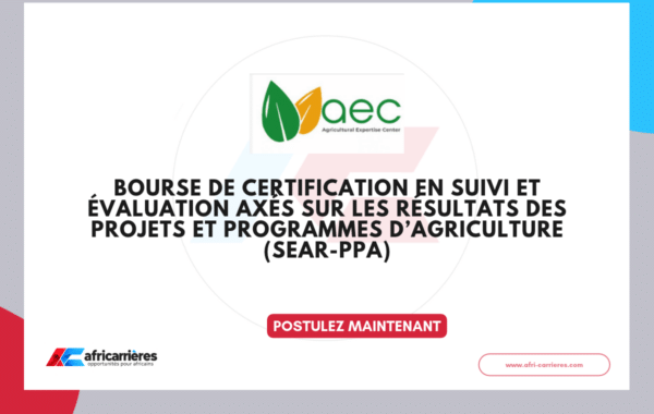 Bourse SEAR-PPA Agriculture 2026 en Afrique