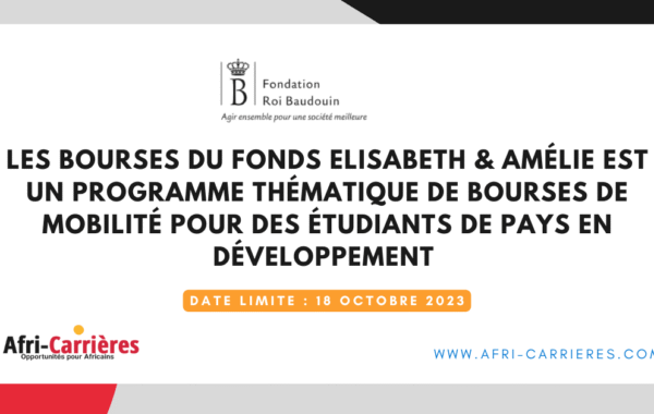 Bourses du fonds Elisabeth Amelie