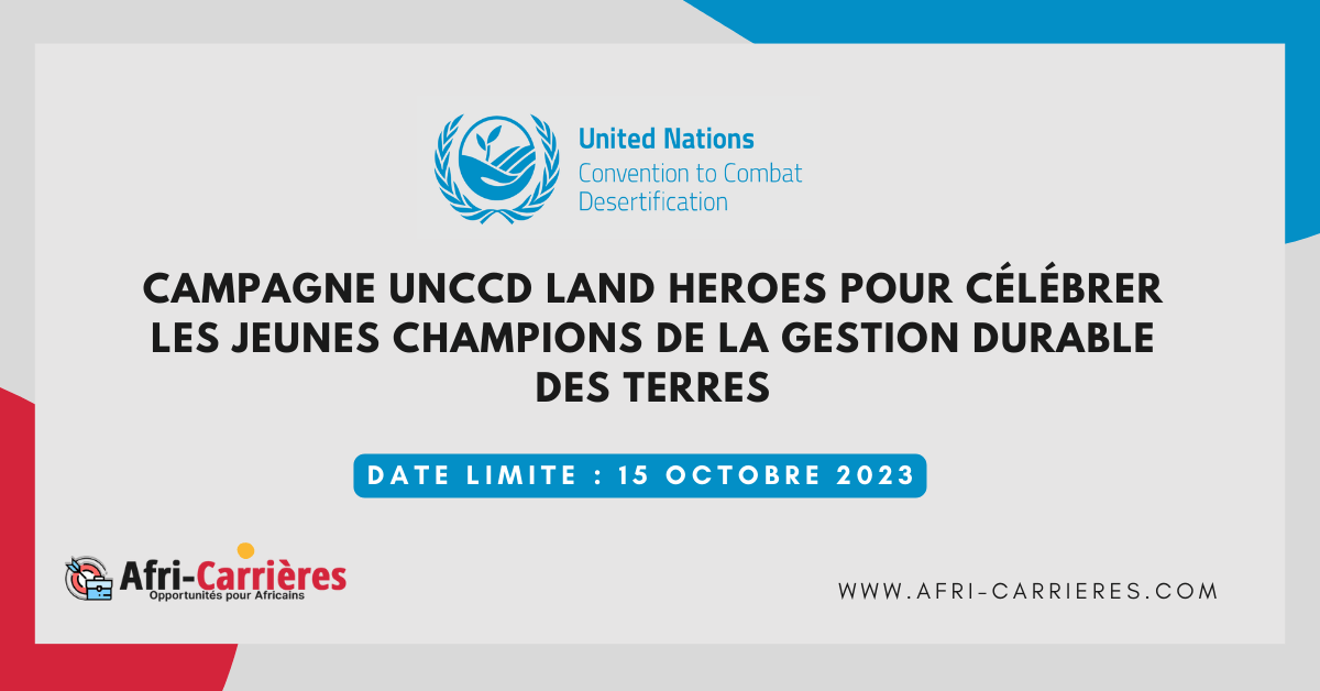 Campagne UNCCD Land Heroes pour célébrer les jeunes champions de la gestion durable des terres