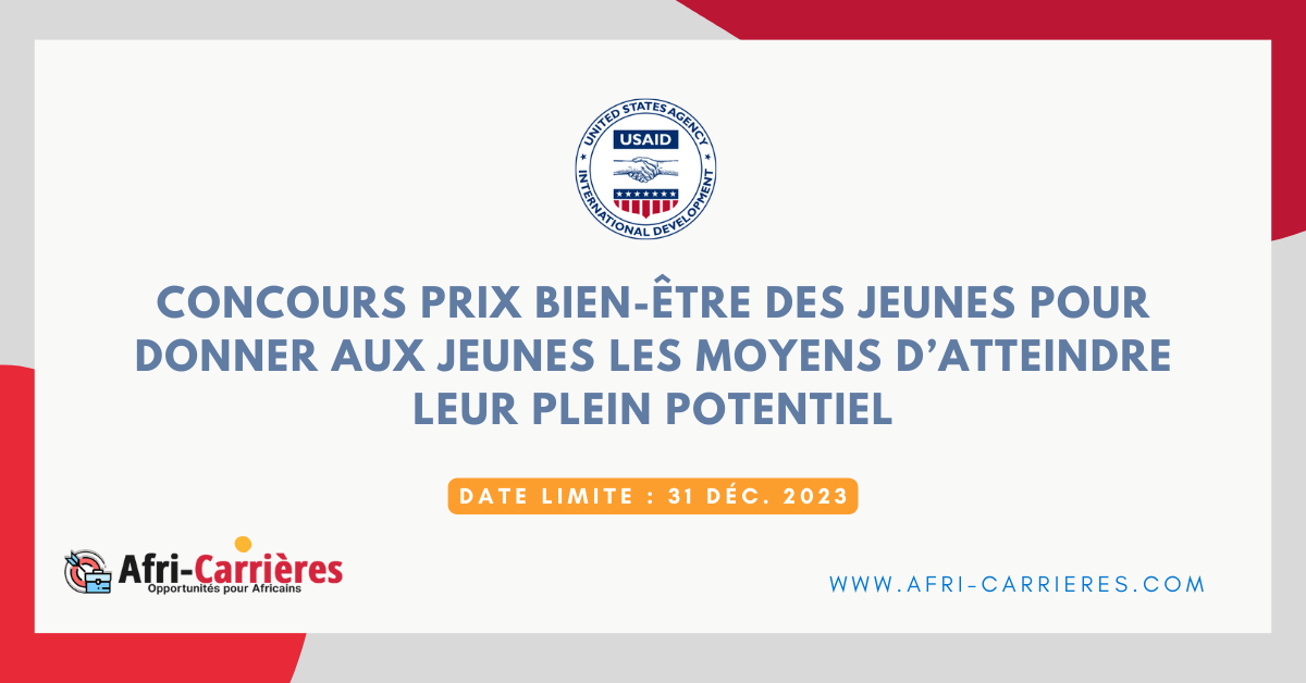Concours Prix Bien-être des Jeunes pour donner aux jeunes les moyens d’atteindre leur plein potentiel