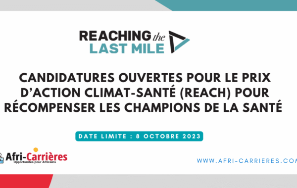 Prix daction climat sante REACH pour recompenser les champions de la Sante 1 1