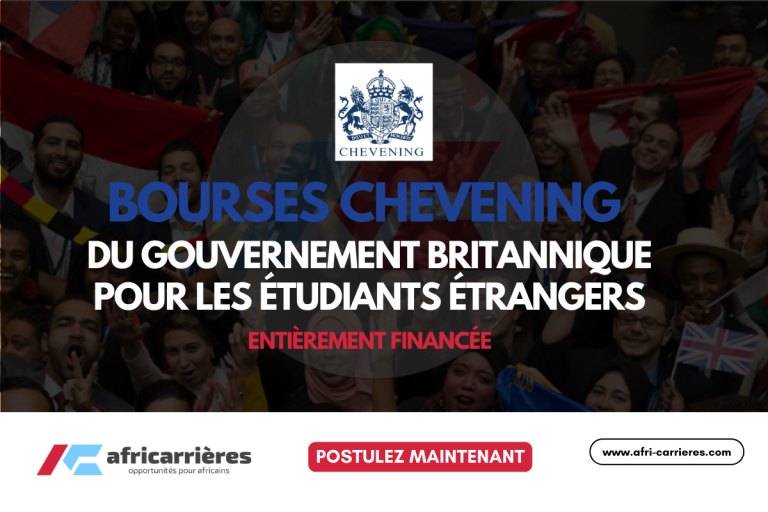 Bourses Chevening du Gouvernement Britannique, 2026-2027 pour étudiants étrangers (Entièrement financée) 6 Bourses d'études Chevening du Gouvernement Britannique, 2026-2027 pour étudiants étrangers (Entièrement financée)