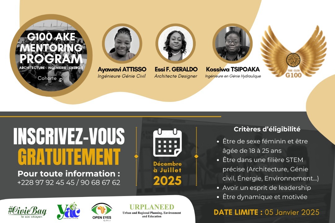 Programme de Mentorat G100 AKE pour jeunes femmes africaines