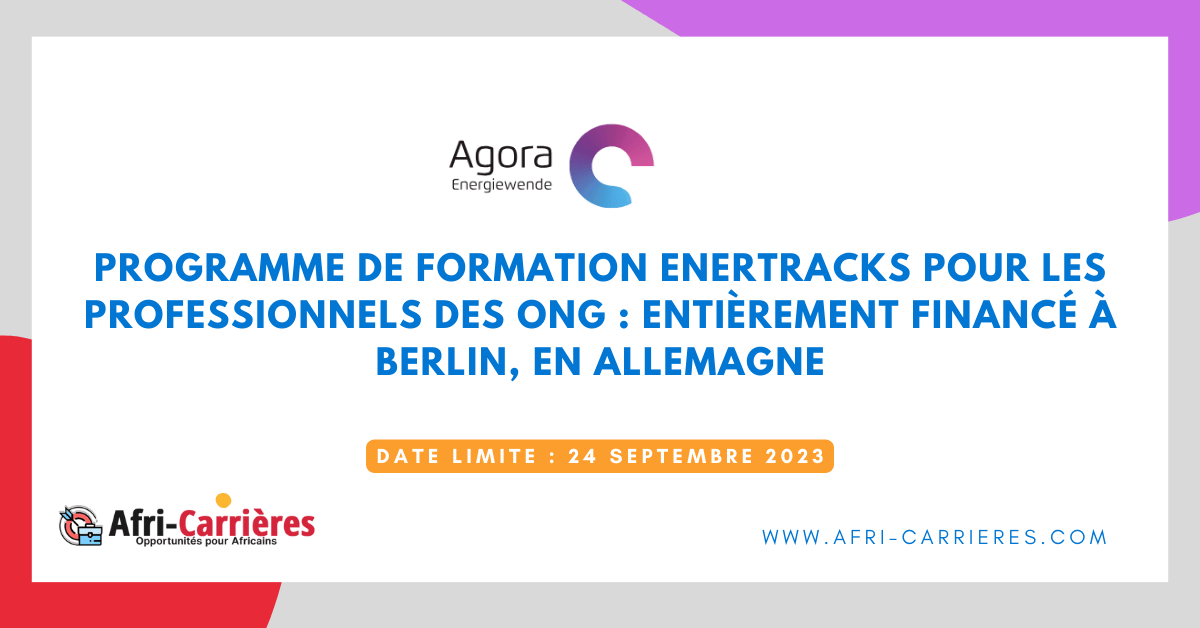 Programme de formation EnerTracks pour les professionnels des ONG : entièrement financé à Berlin, en Allemagne