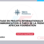 Stage en projets internationaux et communication à Paris de la French-African Foundation