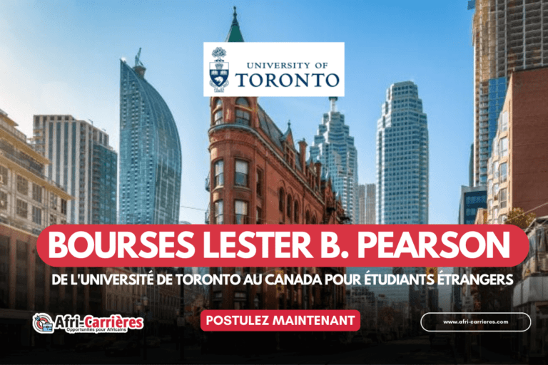 bourses Lester B. Pearson de l'Université de Toronto au canada pour étudiants étrangers