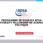 Programme de bourses APSA Diversity Fellowship 2027-2028 : 5 000 $ pour futurs doctorants en science politique pour résidents États-Unis