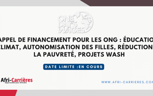 programme de subvention One Days Wages 1