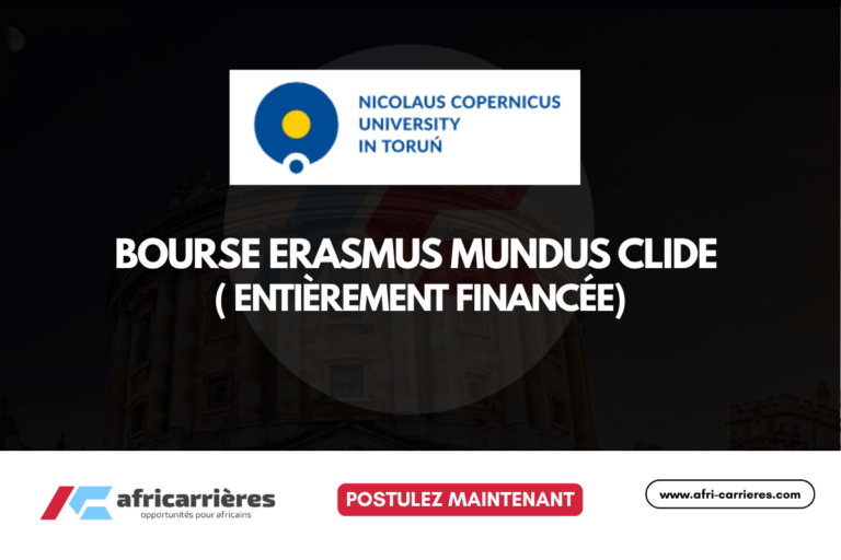 Bourse Erasmus Mundus CLIDE 2026-2028 - Bourse entièrement financée