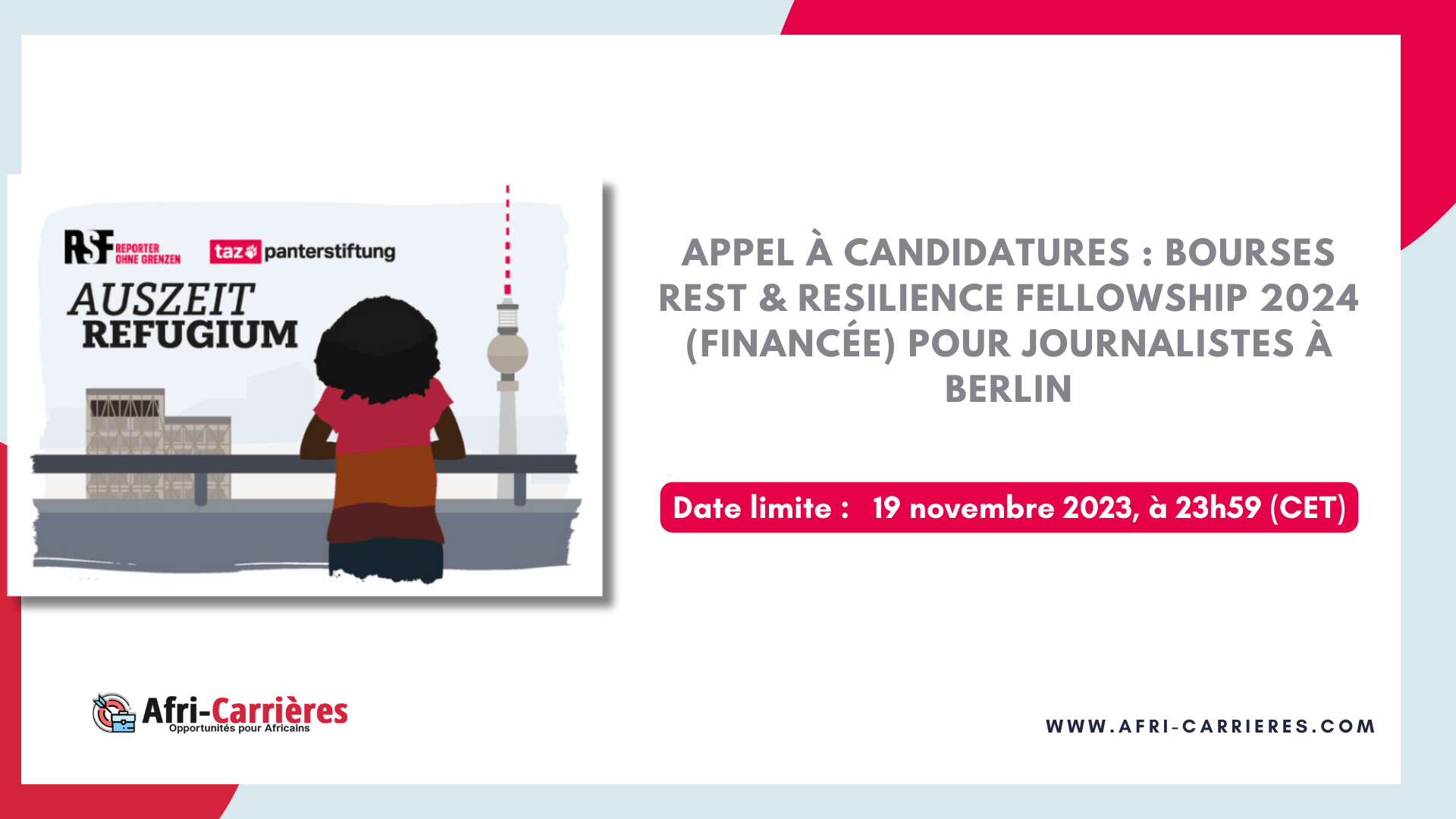 Appel à candidatures : Bourses Rest & Resilience Fellowship