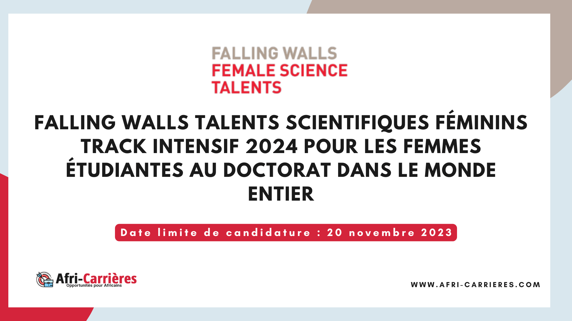 Falling Walls Talents scientifiques