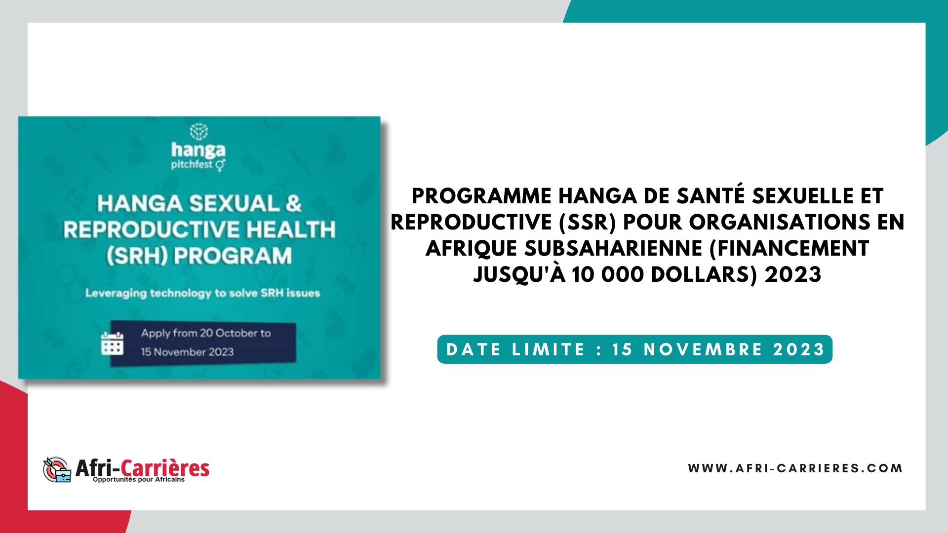 Programme Hanga de santé sexuelle et reproductive (SSR)