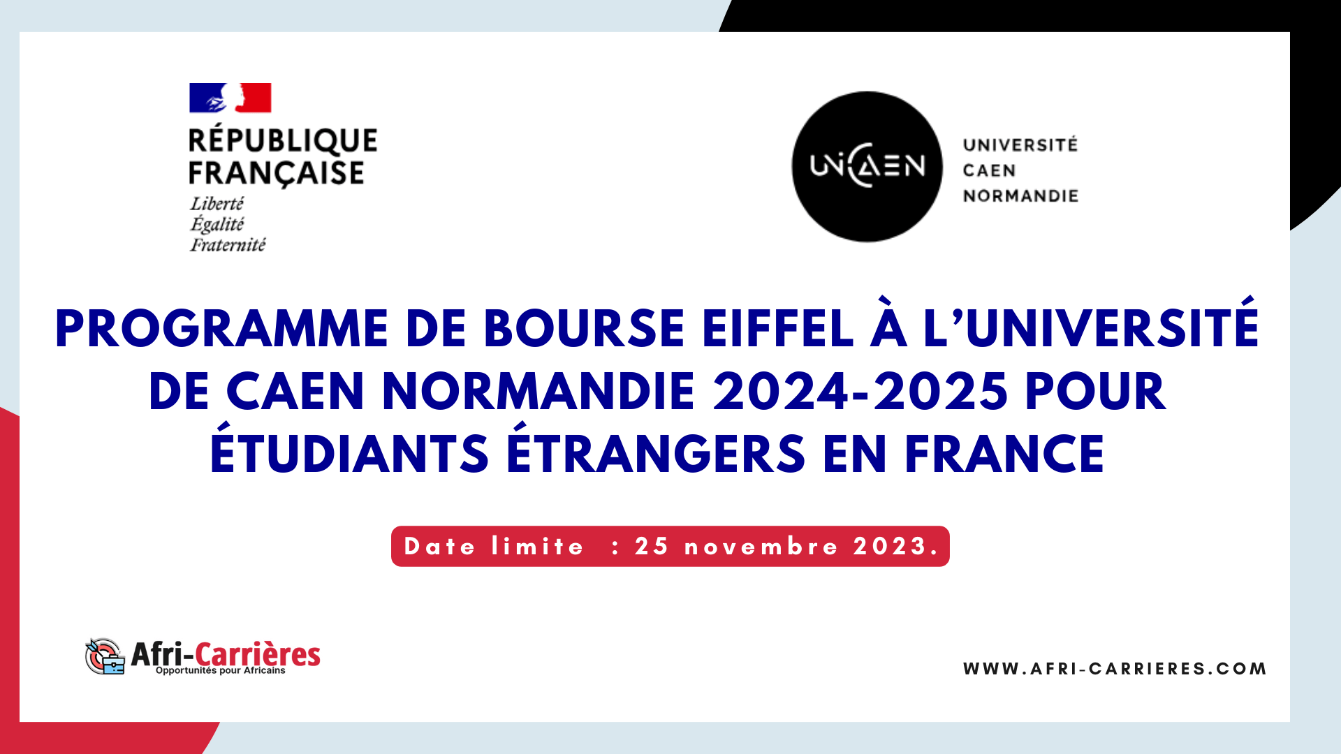bourse Eiffel Université Caen Normandie