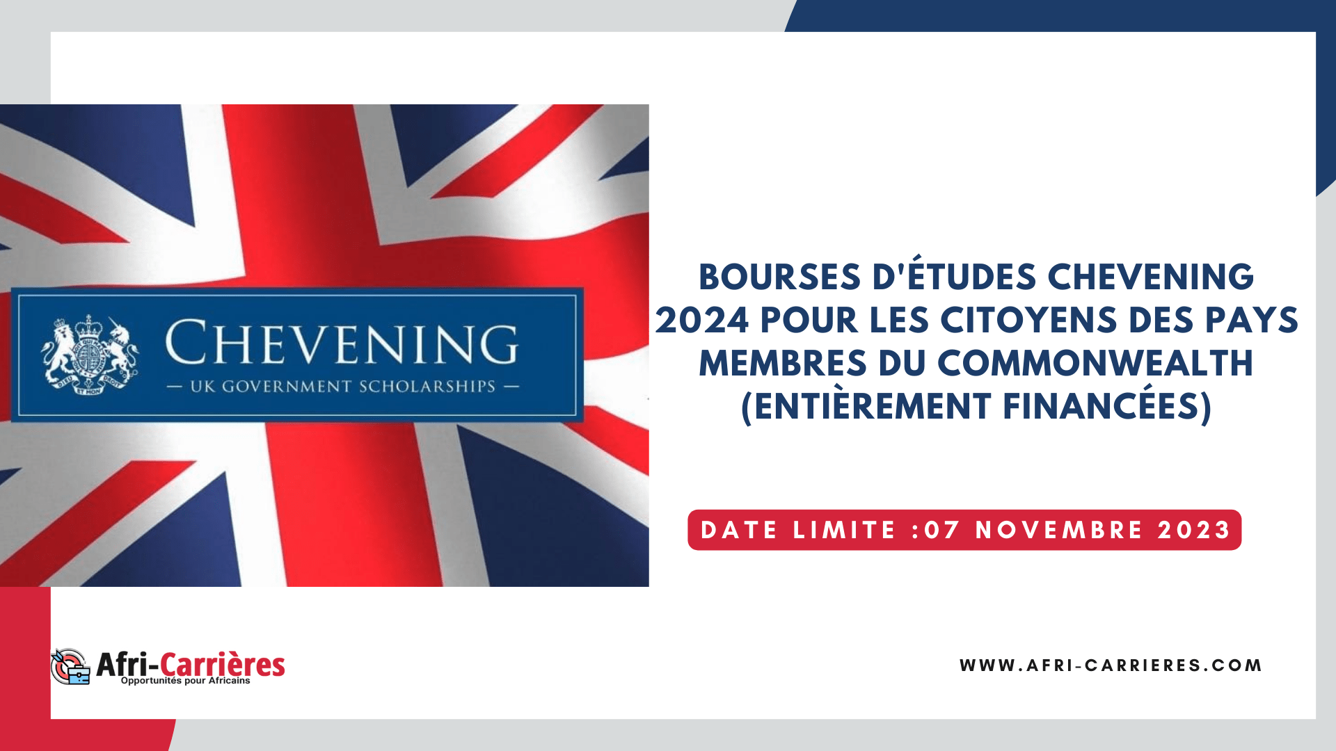 bourses d'études Chevening