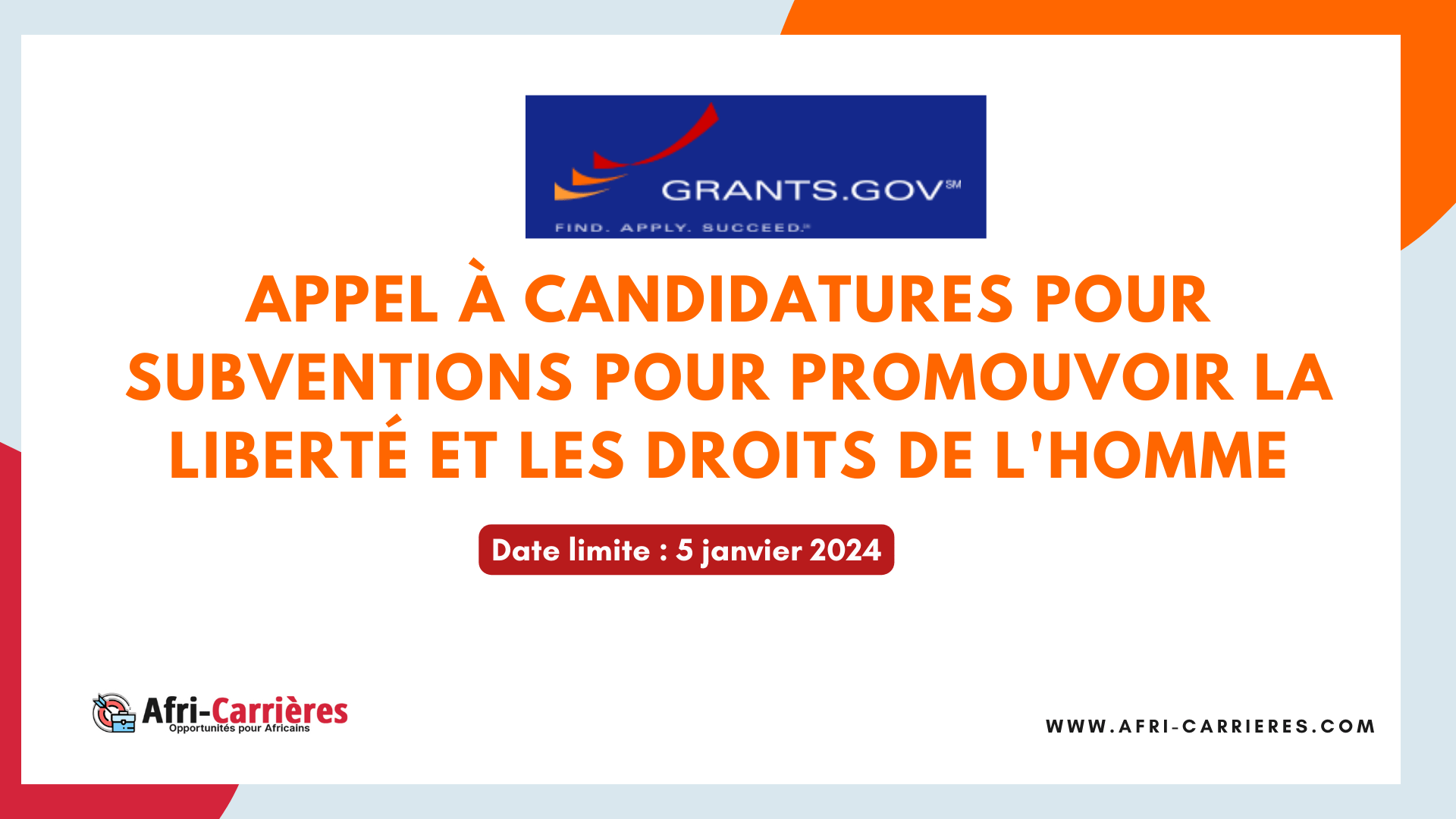 subventions pour promouvoir la liberté et les droits de l'homme