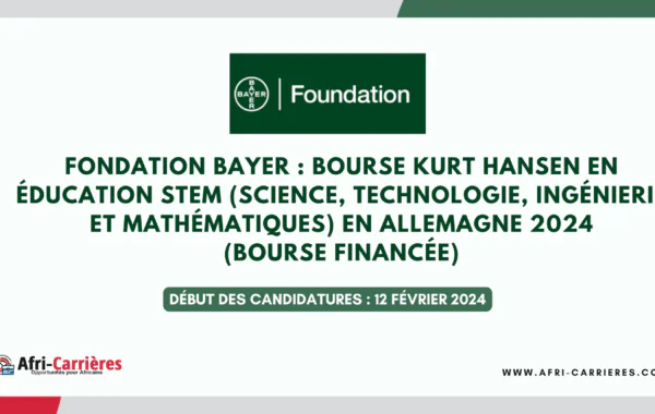 Bourse Kurt Hansen de la Fondation Bayer 2024