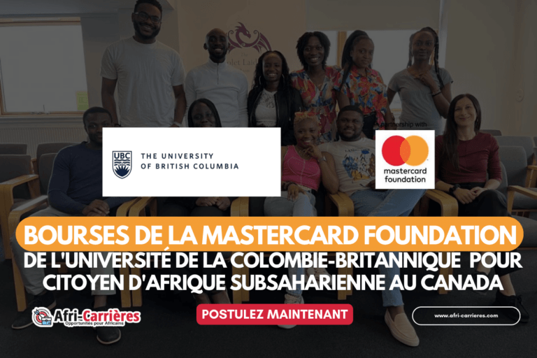 Bourses Mastercard fondation à l'UBC