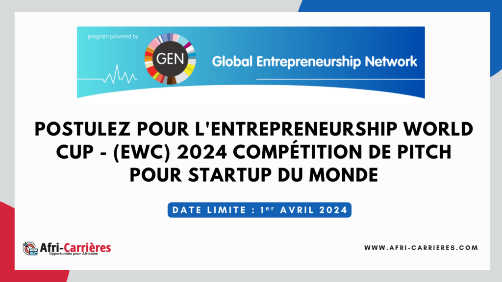 Entrepreneurship World Cup - EWC 2024 Pour Startup Du Monde