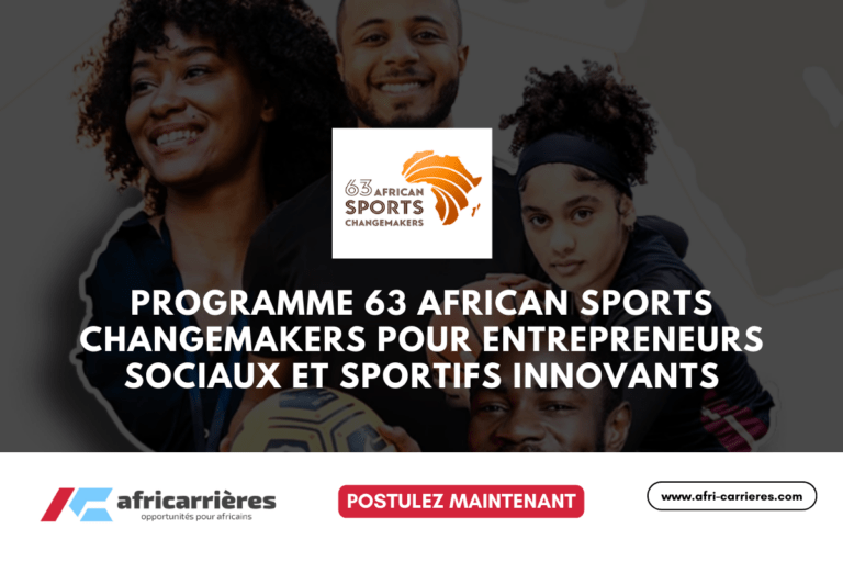 Programme 63 African Sports Changemakers pour entrepreneurs sociaux et sportifs innovants