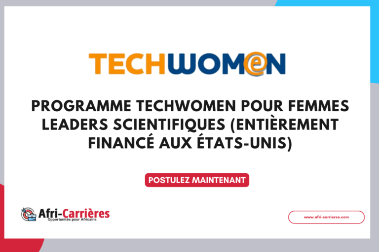 Programme TechWomen pour femmes leaders scientifiques (entièrement financé aux États-Unis)