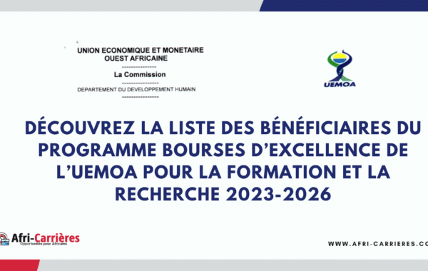 Resultats du programme de bourses dexcellence de lUEMOA 2023 1