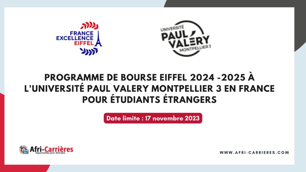 Bourses Eiffel Luniversité Paul Valéry Montpellier 3 24 25 7233