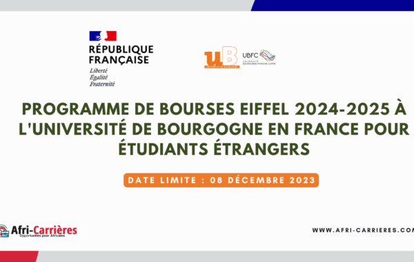programme de bourses Eiffel Universite de Bourgogne 1