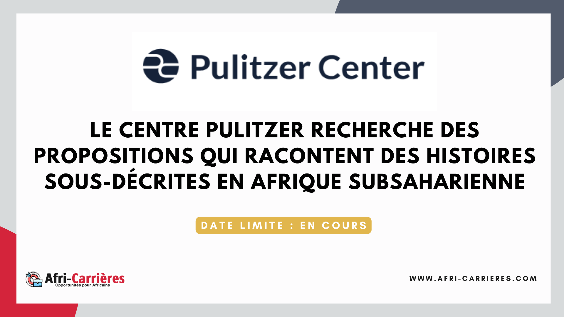 subvention du Centre Pulitzer