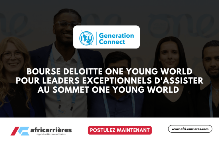 Bourse Deloitte One Young World 2025 pour leaders exceptionnels d'assister au Sommet One Young World