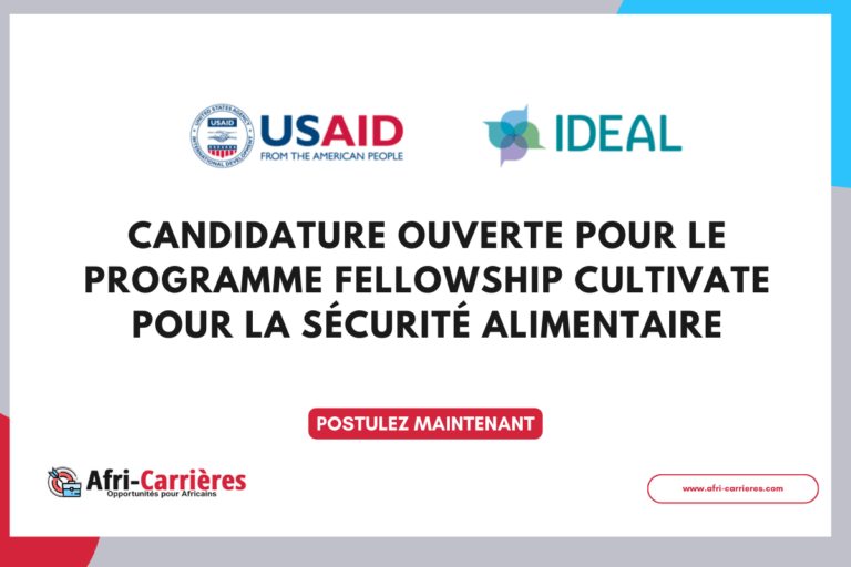 Programme fellowship Cultivate 2025 pour la sécurité alimentaire