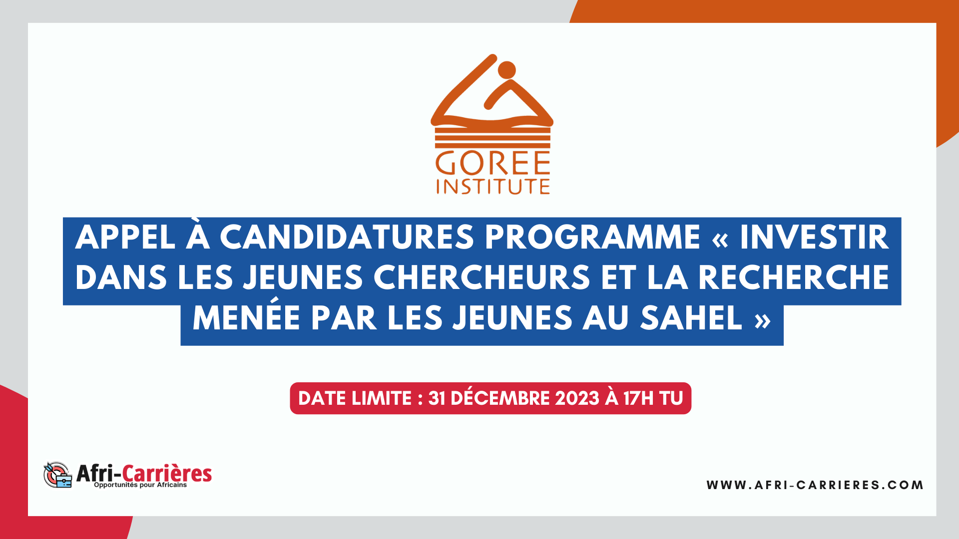Programme jeunes chercheurs du Sahel