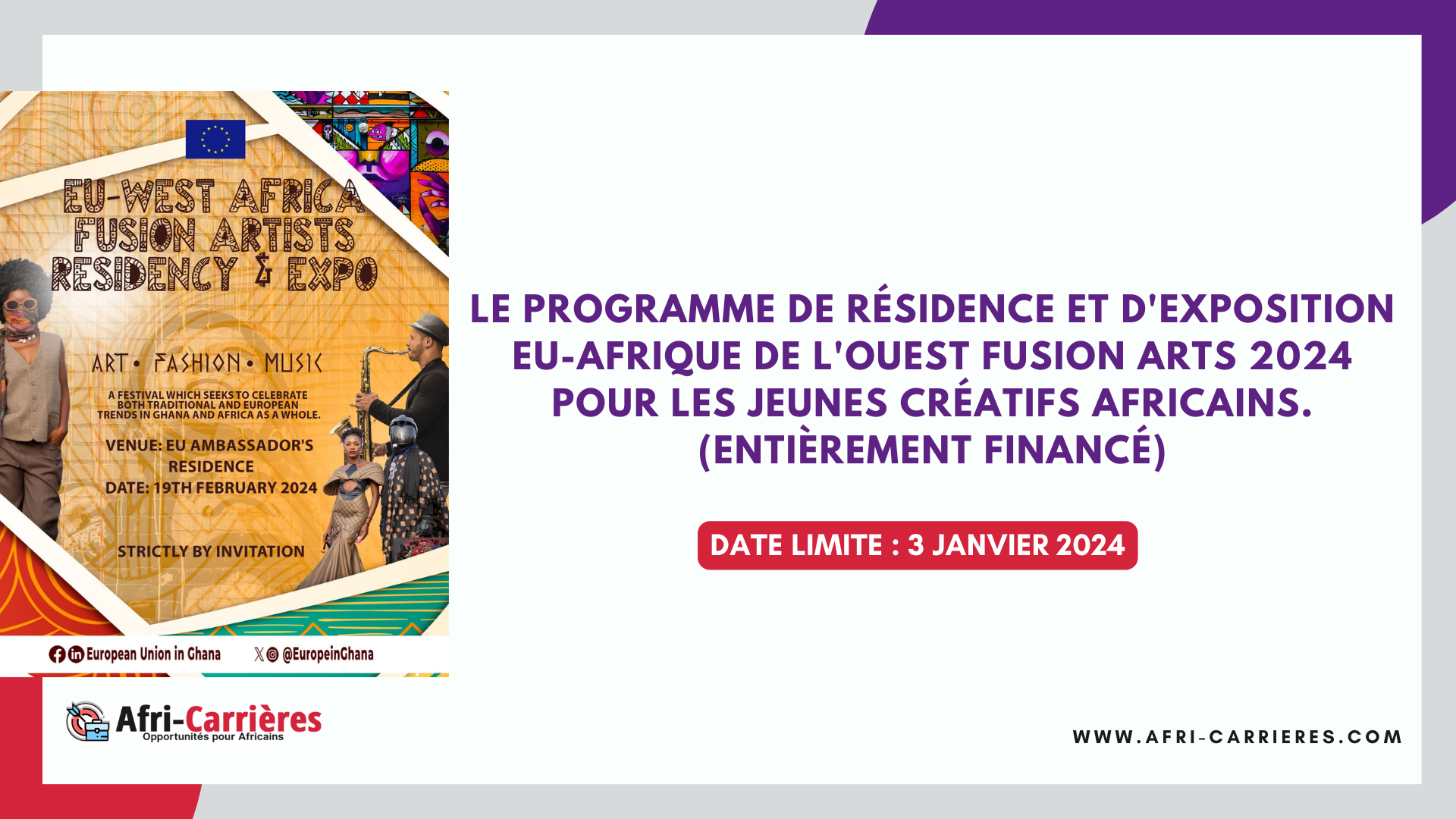 Résidence & Expo EU-Afrique 2024