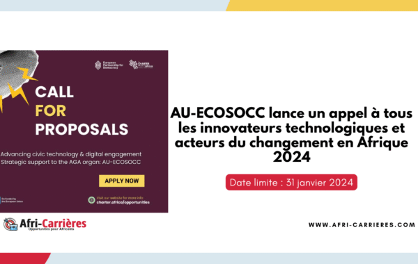 appel a proposition AU ECOSOCC