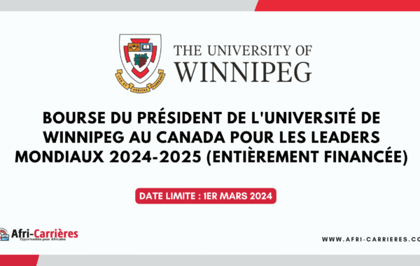 bourse du president UWINNIPEG pour les leaders mondiaux 1