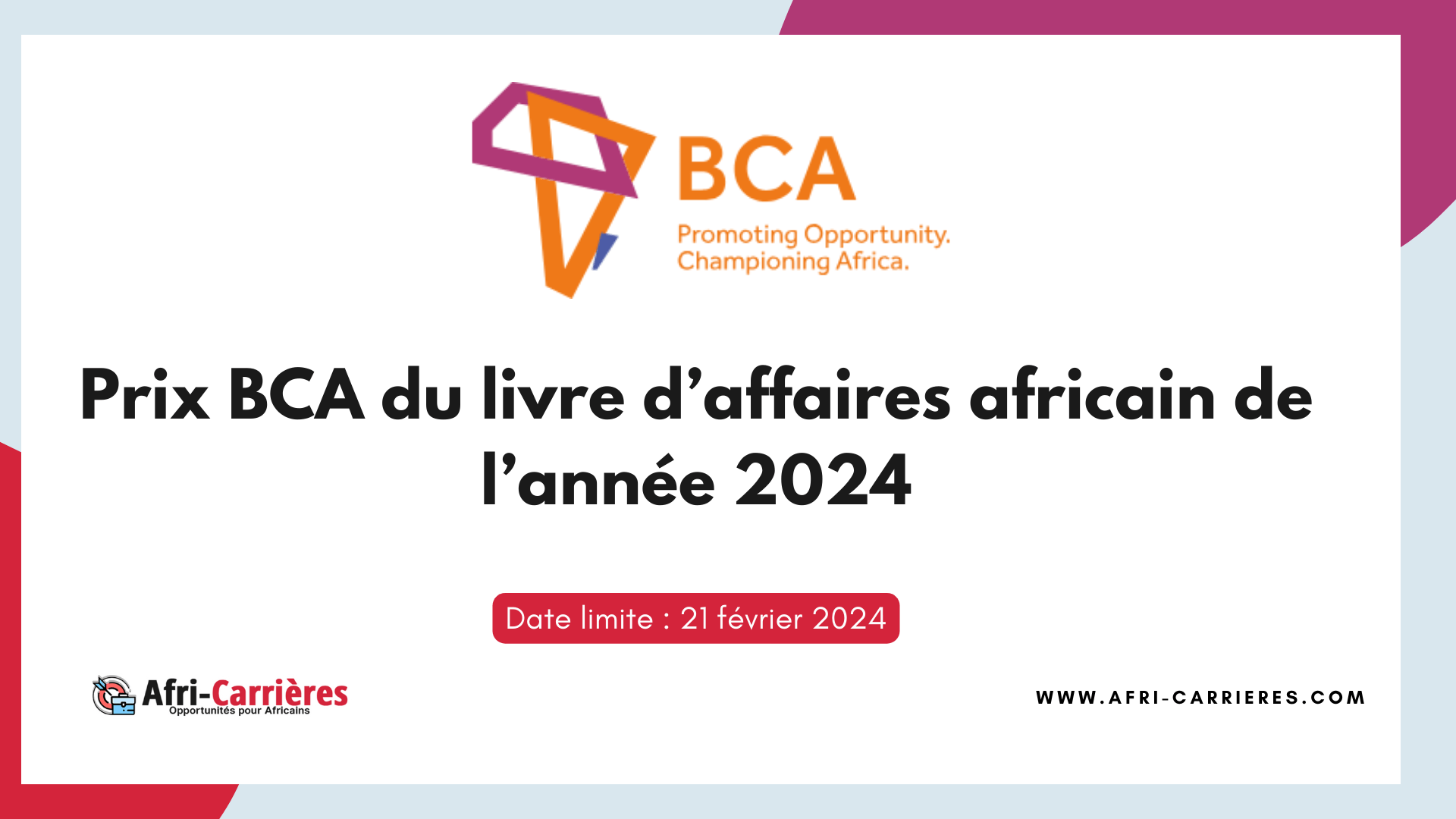 prix BCA African Business Book of the Year